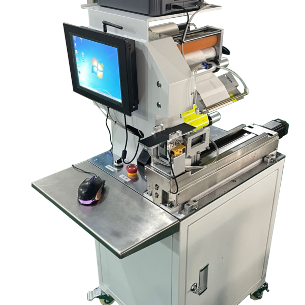 Wire label applicator machine